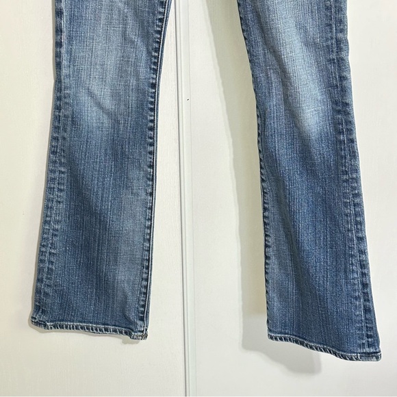 Vintage EXPRESS Women’s Jeans Super Low Rise Boot Cut Medium Wash Size 0R - Picture 3 of 12